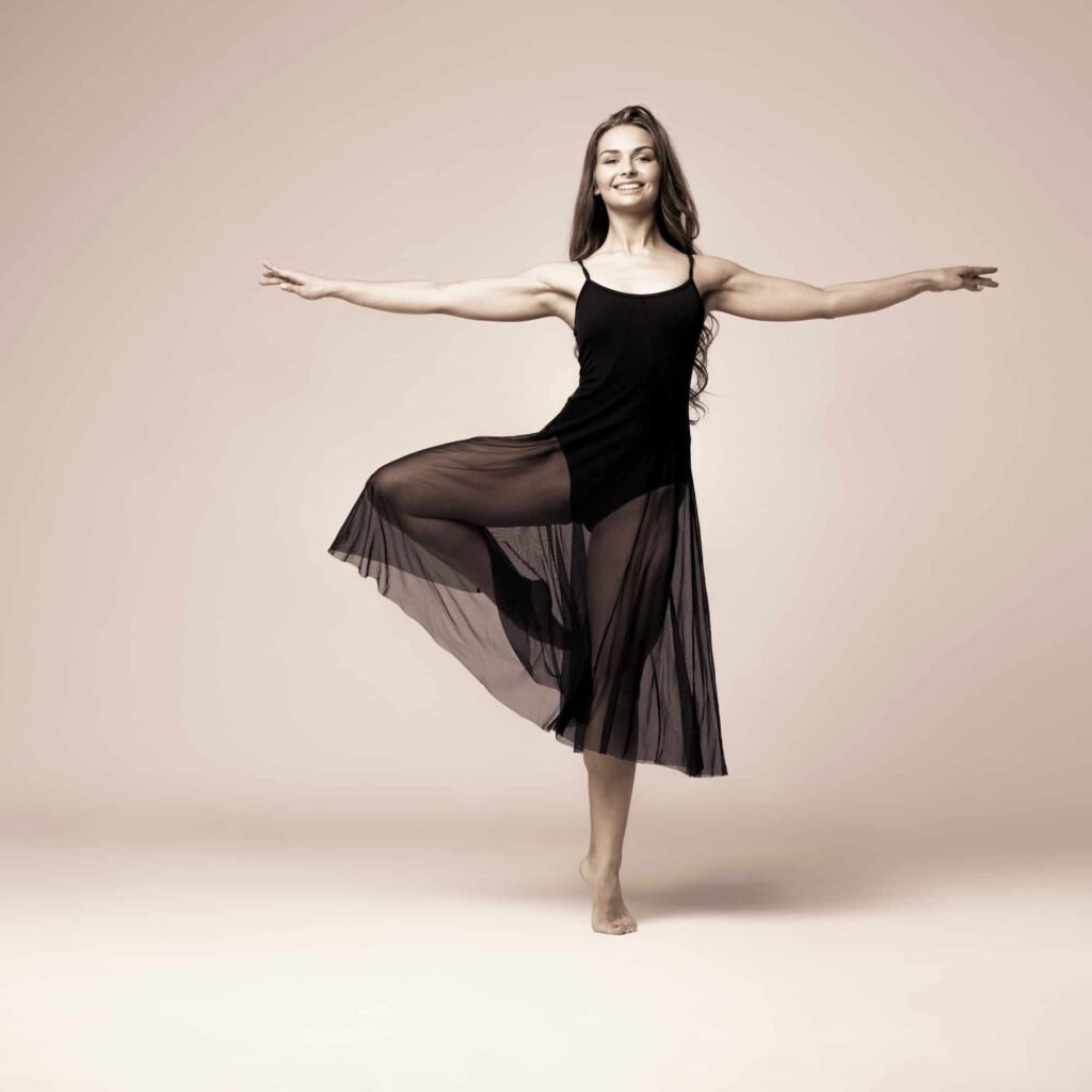 Ballet Woman Studio Monochrome Portrait 1024x1024